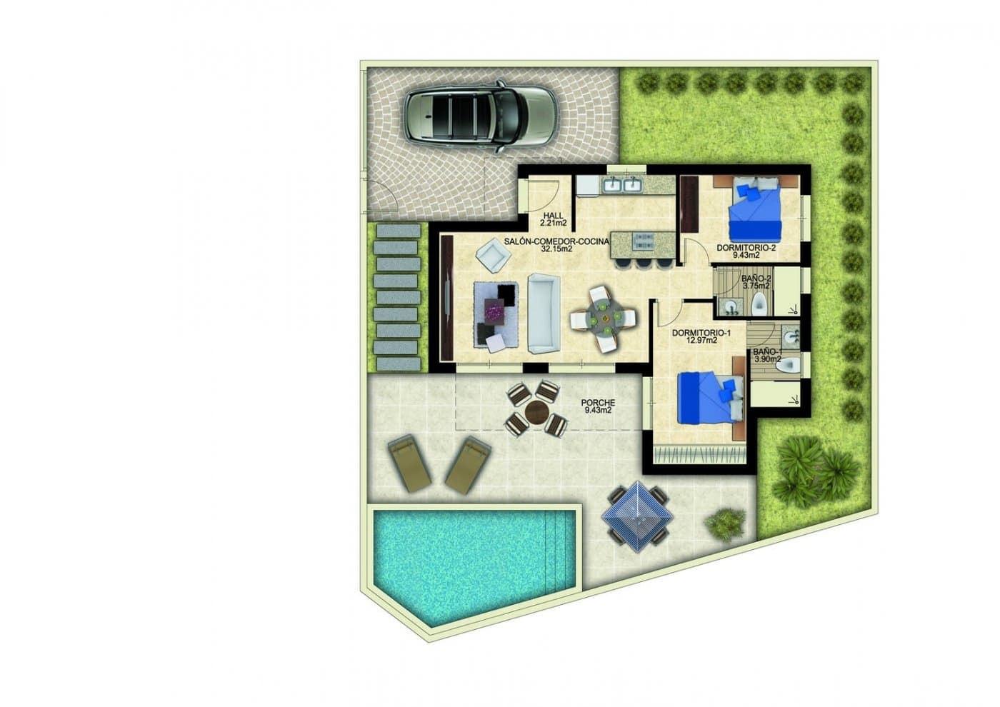 Villa de 2 dormitorios en Benijófar – imagen 3