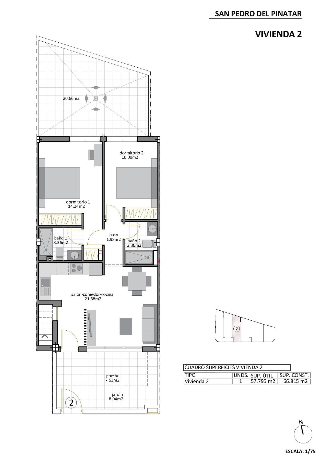 Bungalow de 2 dormitorios en San Pedro del Pinatar – imagen 6