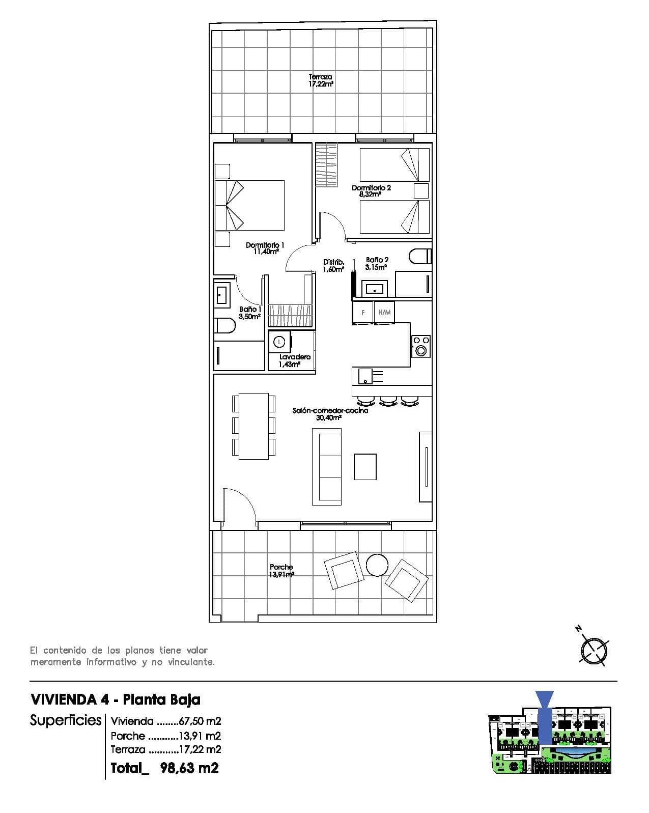 Bungalow med 2 soverom i Costa Blanca sør – bilde 6