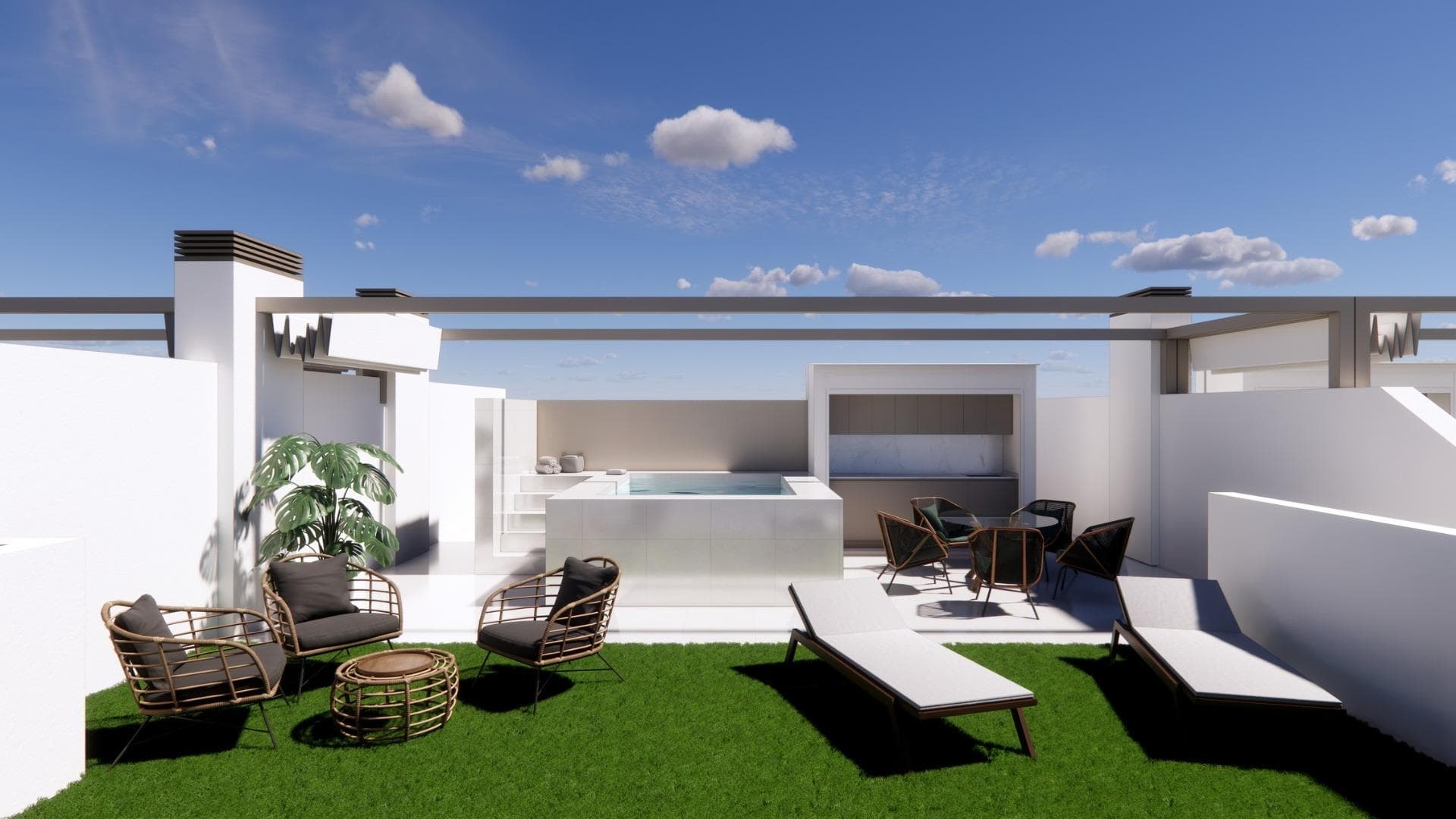 Bungalow de 2 dormitorios en Pilar de la Horadada