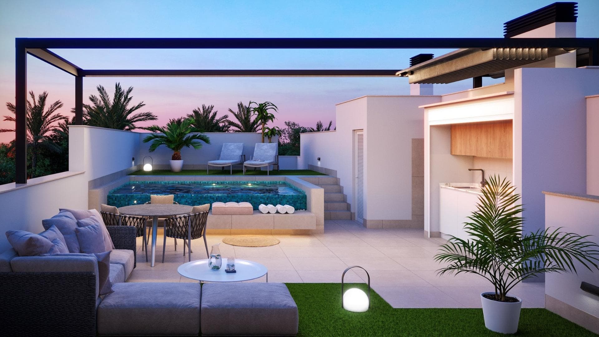 Bungalow de 3 dormitorios en Pilar de la Horadada
