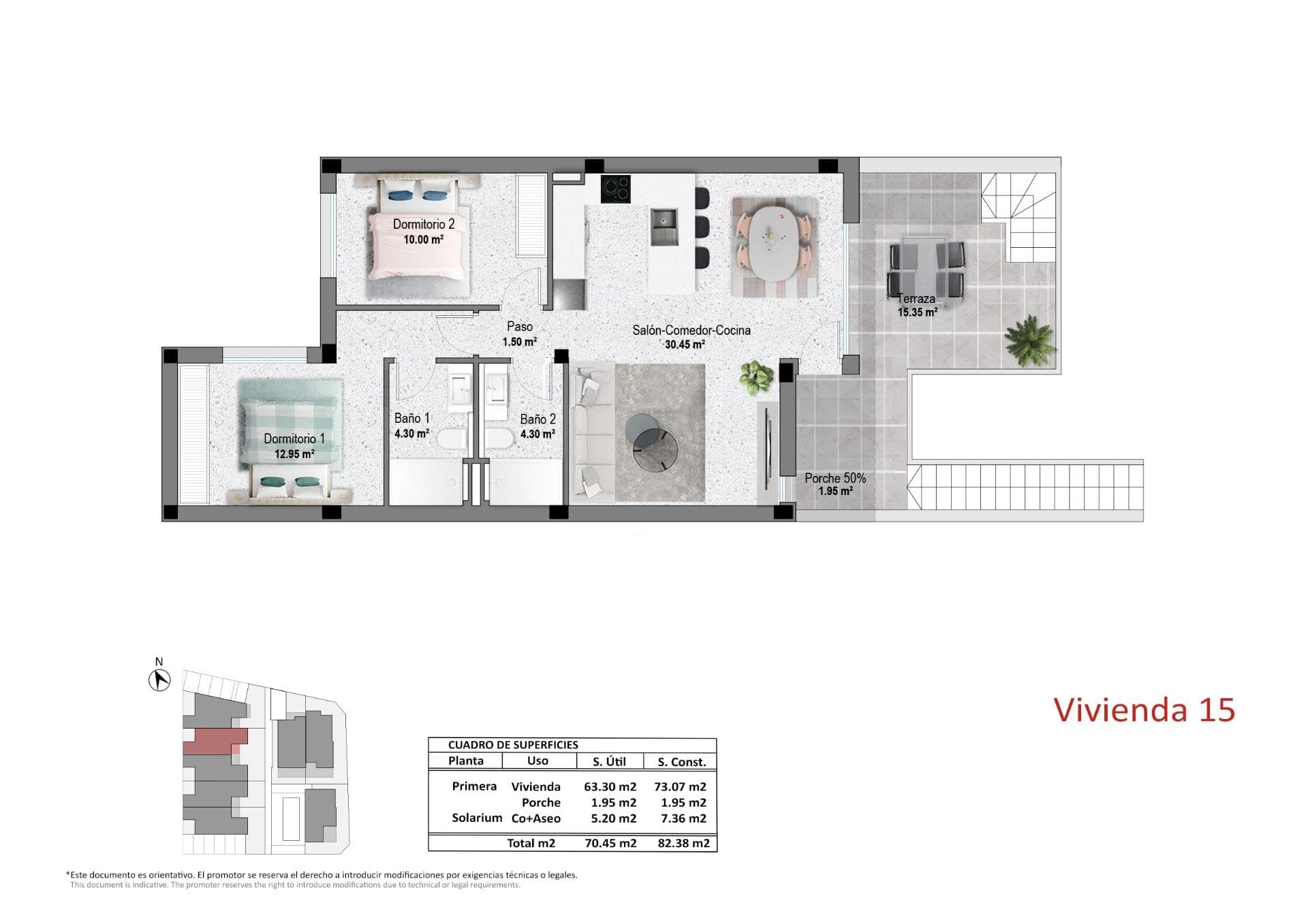 Bungalow med 2 soverom og 2 bad i Pilar de La Horadada – bilde 5